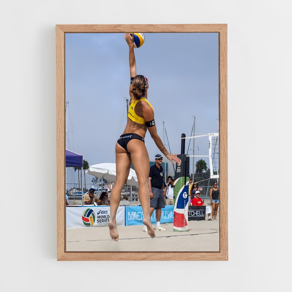 Poster Saut en Plage – affiche Beach-volley (vue 4)